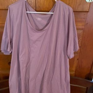 Lane Bryant Mauve Short Sleeve Tee